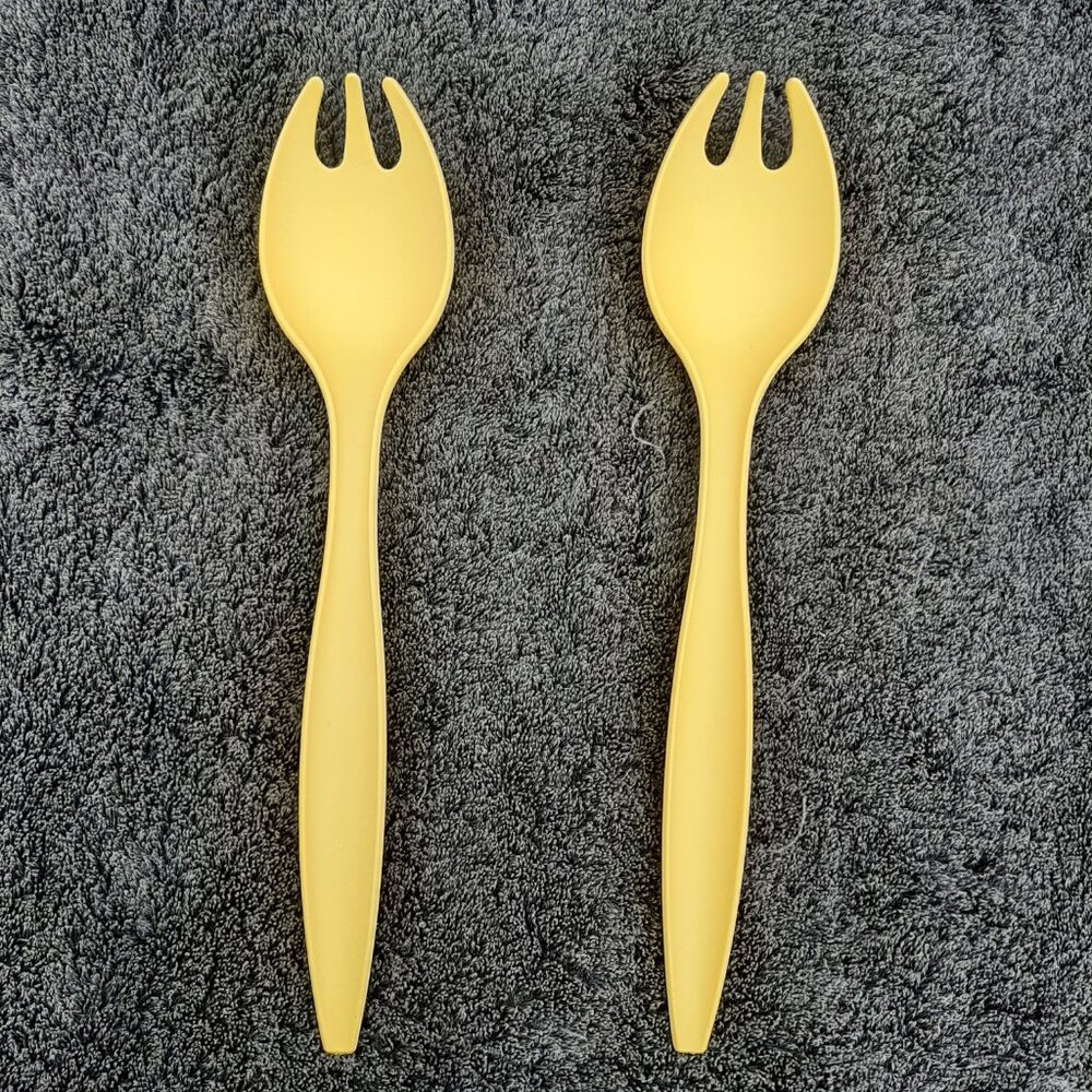 Tupperware Salad Forks Harvest Gold(2)